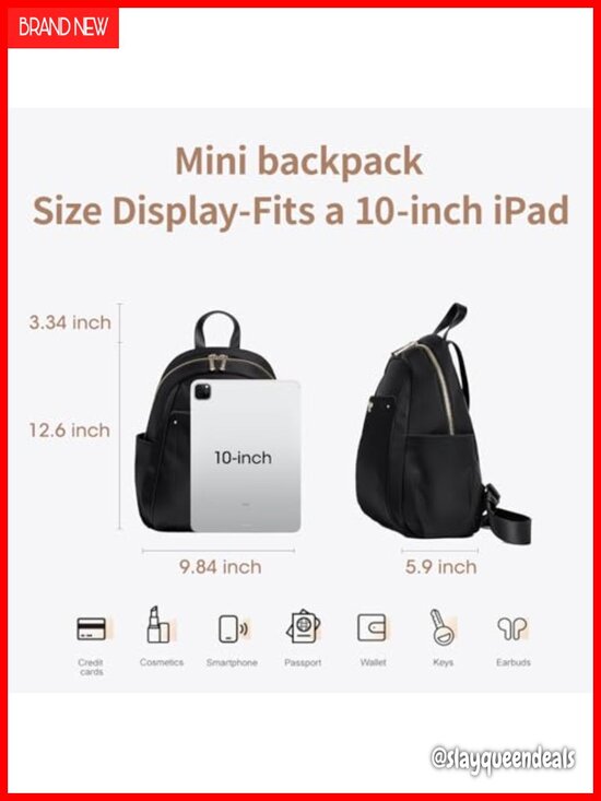Women\'s Mini Backpack Purse Waterproof Nylon Anti-Theft Travel Daypack main image 4